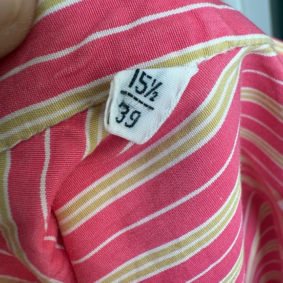 Kiton Women’s Red and White Striped Dress Shirt - Picture 4 of 7